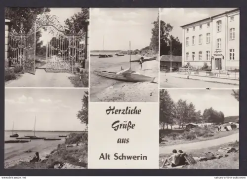 Ansichtskarte Alt Schwerin Mecklenburg Vorpommern Ehemaliger Gutshof Plauer See