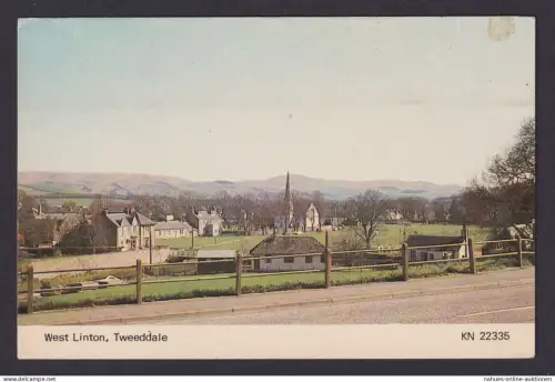 Ansichtskarte West Linton Tweedale Schottland Totalansicht n. Almkerk Holland