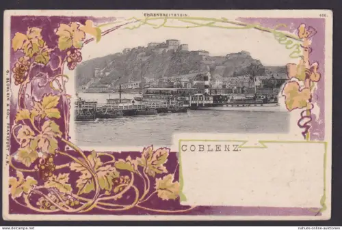 Ansichtskarte Bahnpost ab Cöln n. Aschaffenburg Bayern Zug 63 Coblenz Rheinland