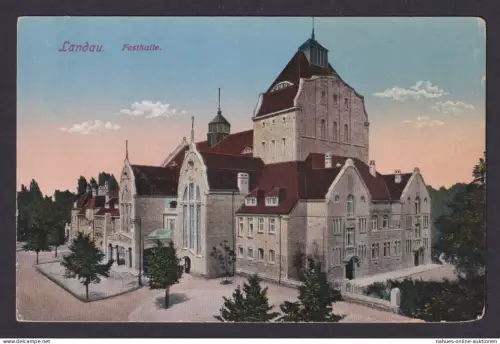 Ansichtskarte Landau Rheinland Pfalz Festhalle Künstler