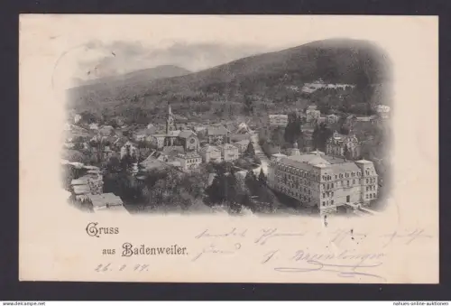Ansichtskarte Badenweiler Baden Württemberg Gesamtansicht n. Lahr Baden