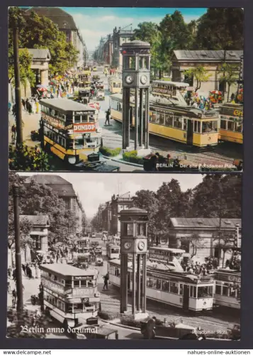 Ansichtskarte Berlin Potsdamer Platz Doppeldecker Bus Strassenbahn