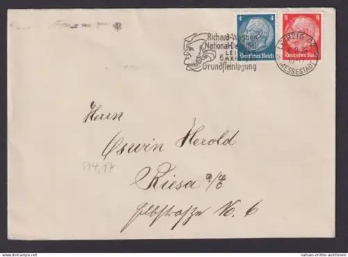 Leipzig Sachsen Deutsches Reich Drittes Reich Brief Musik Kunst Kultur SST