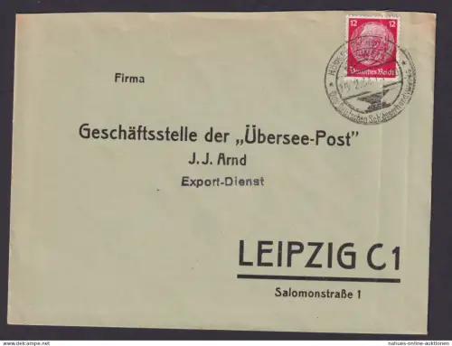 Rosswein Sachsen Deutsches Reich Brief Bildung SST Höhere Fachschule des