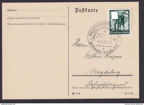 Neunkirchen Saarland Deutsches Reich Karte SST 2. Grossführerlager Feldwache der