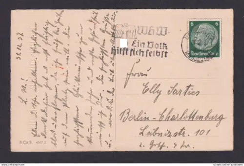 Leipzig Sachsen Deutsches Reich Drittes Reich Ansichtskarte SST Ein Volk hilft