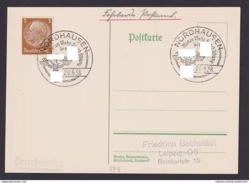 Nordhausen Thüringen Deutsches Reich Drittes Reich Karte Sport Motorsport Anlass