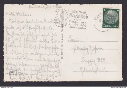 Karlsbad Böhmen Ehemalige Deutsche Ostgebiete Karlovy Vary Tcheschien Deutsches