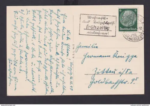 Leipzig Sachsen Deutsches Reich Drittes Reich Ansichtskarte Postsache Wihnachts