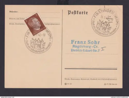 Finstingen Deutsches Reich Drittes Reich Karte SST Stadt mit Mittelalterlichem