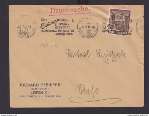 Leipzig Sachsen Deutsches Reich Drittes Reich Brief SST Wer Handwerksarbeit