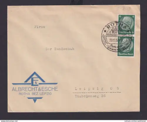 Zusammendrucke Rötha Sachsen Deutsches Reich Drittes Reich Brief Musik SST