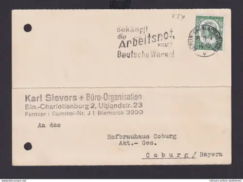 Berlin Charlottenburg Deutsches Reich Drittes Reich Karte SST Bekämpft die