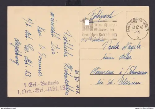 Bahnpost Feldpost K1 Magdeburg BPA Sachsen Anhalt Deutsches Reich Drittes Reich