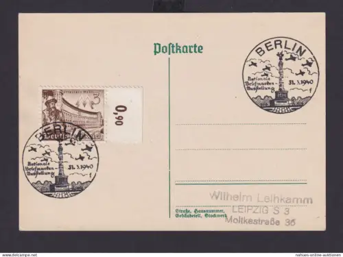 Berlin Deutsches Reich Drittes Reich Karte Philatelie SST Nationale Briefmarken
