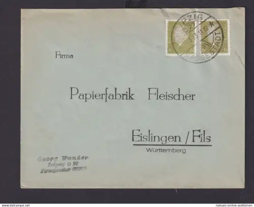 Leipzig Sachsen BRief MEF Deutsches Reich Drittes Reich Brief SST Messestadt n.