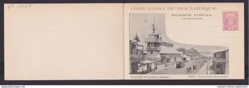 Mosambik Mozambique Afrika Portugal Kolonien selt. Bild Ganzsache Doppelkarte