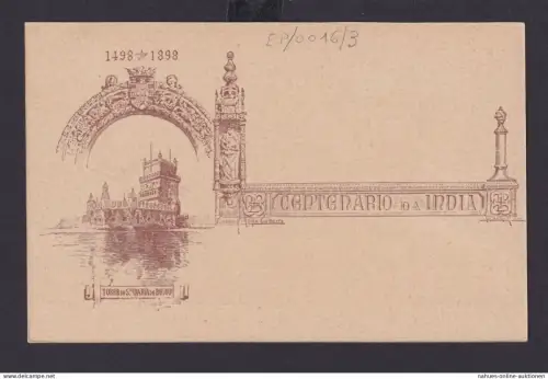 Azoren Portugal Ganzsache 400 Jahrfeier Entdeckung Indien 1498-1898