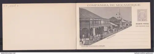 Mosambik Mozambique Afrika Portugal Kolonien selt. Bild Ganzsache Doppelkarte