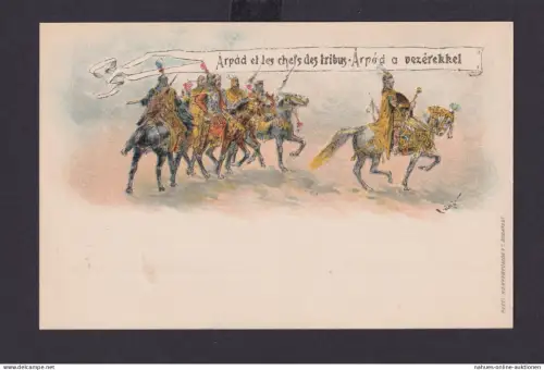 Ungarn Litho Ganzsache 5 Kreuzer Ungarische Soldaten zu Pferd Rüstung