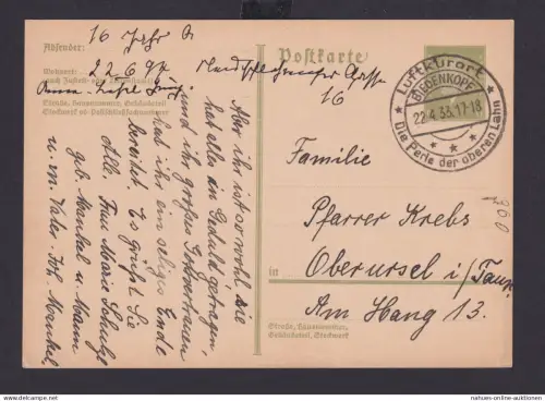 Deutsches Reich Drittes Reich Karten Postsache SST Gib auf Postsendungen den