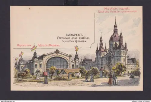Ungarn Litho Ganzsache 5 Kreuzer Budapest Kirche Religion Glaube