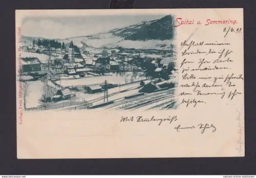 Ansichtskarte Spital am Semmering Österreich Winterlandschaft n. Weisser Hirsch