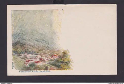 Ungarn Litho Ganzsache 5 Kreuzer Herkulesfürdo Herkulesbad