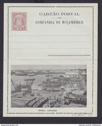 Mosambik Mozambique Afrika Portugal Kolonien selt. Bild Ganzsache Kartenbrief