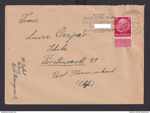 Deutsches Reich Drittes Reich SST Büchersammlung Coburg nach Förstemreuth