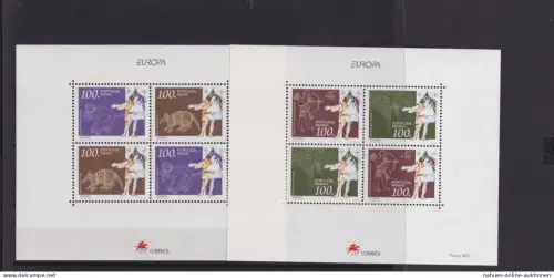 Madeira Azoren Portugal Block Briefmarken Luis Filipe de Abreu 1994 Luxus