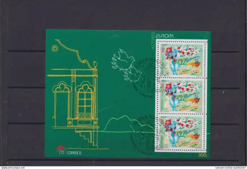 Azoren Portugal Block Briefmarken Festas do Espirito Santo 1998 Luxus gestempelt