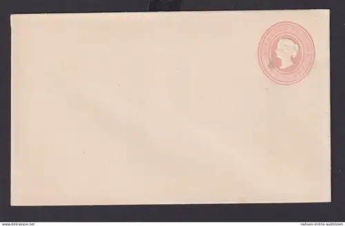 Karibik Barbados Ganzsache Cover Queen Victoria One Penny