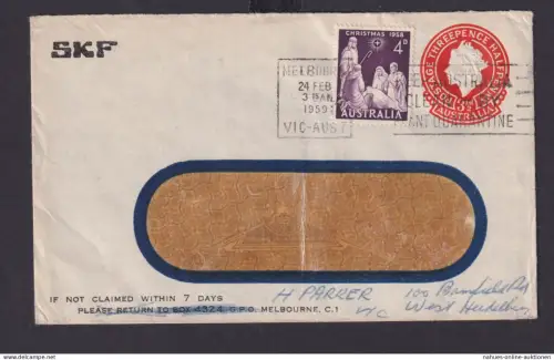 Briefmarken Australien Privatganzsache SKF Queen Elisabeth + ZuF Weihnachten