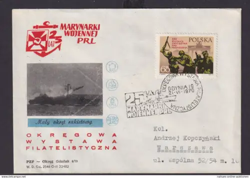 Polen Brief Okregoea Wystawa Ausstellung Warschau Mattes Raketenschiff