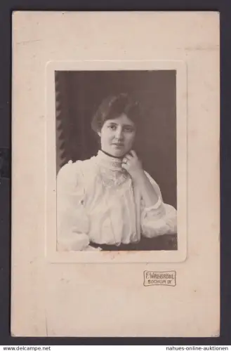 Fotoplatte um 1910 Porträt Junge Frau Foto F. Wallbröhl Bochum
