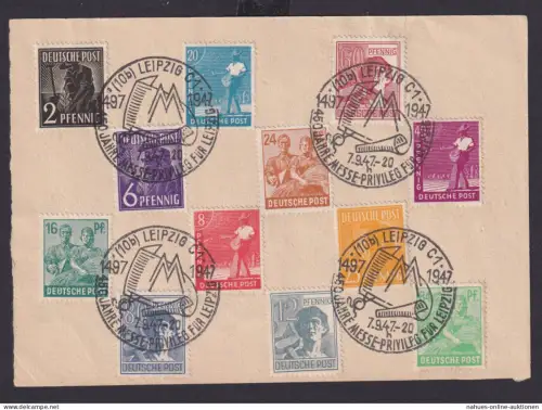 Briefmarken Besetzung Gemeinschaft mit SST Leipzig 450 Jahre Messe Privileg