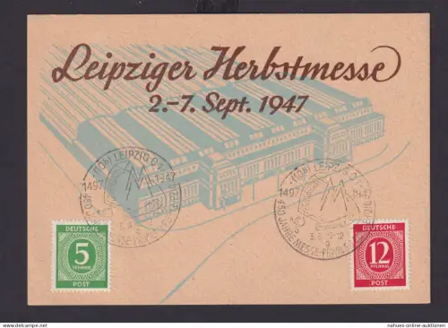 All. Besetzung Anlasskarte Leipzig Herbstmesse mit schönem SST 450 Jahre Messe