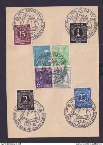 All. Besetzung dekorative Sonderstempel Leipzig 450 Jahre Messe Priveleg auf