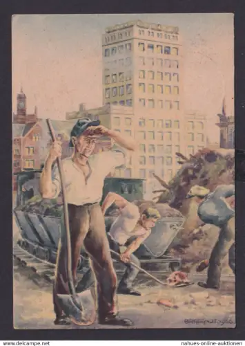 Leipzig Sachsen 1 Leipziger Friedensmesse tolle Künstler Anlasskarte SST 1947