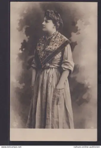 Ansichtskarte Künstlerkarte Frau Schönheit Erotik Goldglitzer Verzierung