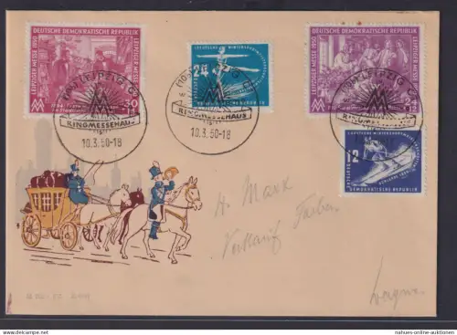 DDR dekorativer Brief Messe und Sport Wintersport 246-249 schöner SST Leipzig