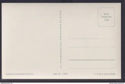 Ansichtskarte Saßnitz Rügen Insel Promenade Post Rathaus Fischereihafen