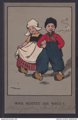 Ansichtskarte Künstlerkarte Sign. Ethel Parkinson Paar Vergnügt Glücklich ab