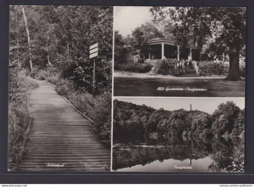 Ansichtskarte Berlin Köpenick HO Gaststätte Teufelsee Lehrpfad Planet Verlag