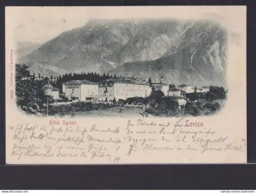 Ansichtskarte Levico Italien Hotel Sartori Künstlerkarte Verlag Stengel & Co.