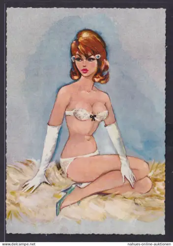 Ansichtskarte Erotik Akt Frauen Künstlerkarte