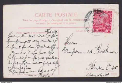 Österreich Levante Ansichtskarte ab Constantinopel nach Berlin