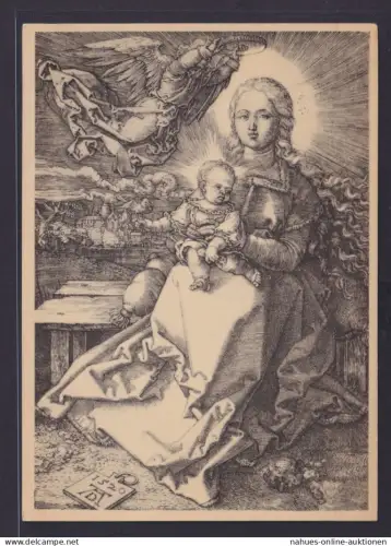Ansichtskarte Künstlerkarte Albrecht Dürer Gemälde Maria von einem Engel gekrönt