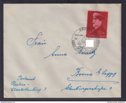 Deutsches Reich Brief EF selt. SST Berlin Europas Einheitsfront gegen den